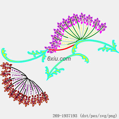 svg矢量绣花图下载