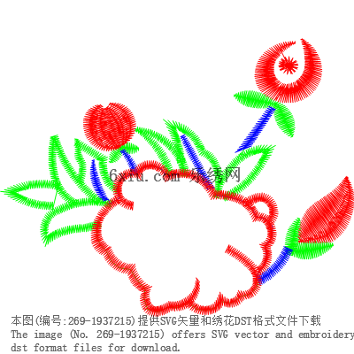 svg矢量绣花图下载