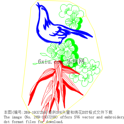 svg矢量绣花图下载