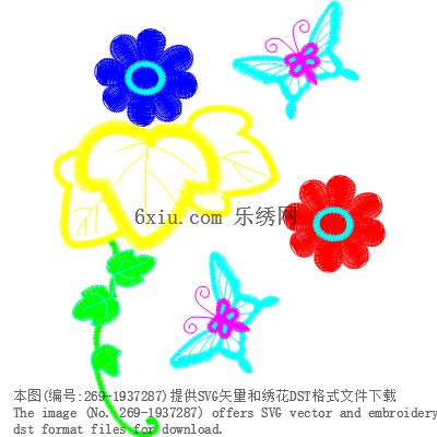 svg矢量绣花图下载