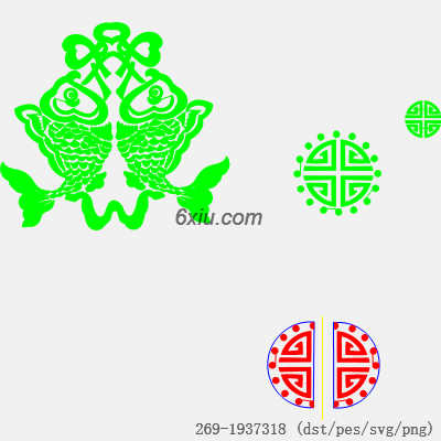 svg矢量绣花图下载