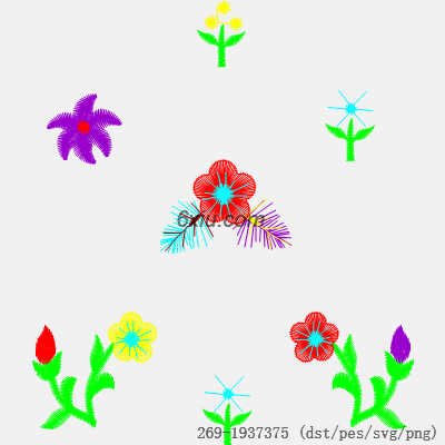 svg矢量绣花图下载