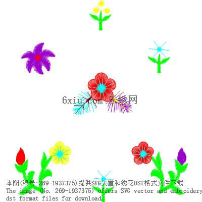 svg矢量绣花图下载