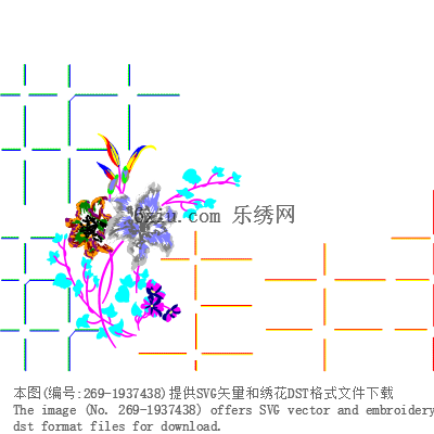 svg矢量绣花图下载
