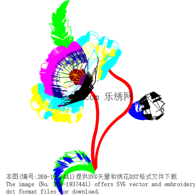 svg矢量绣花图下载