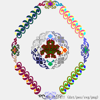 svg矢量绣花图下载