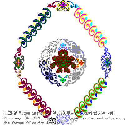 svg矢量绣花图下载
