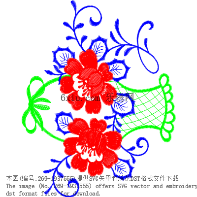 svg矢量绣花图下载