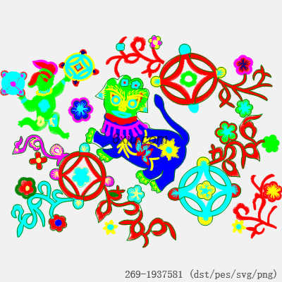svg矢量绣花图下载