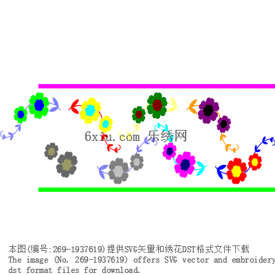 svg矢量绣花图下载