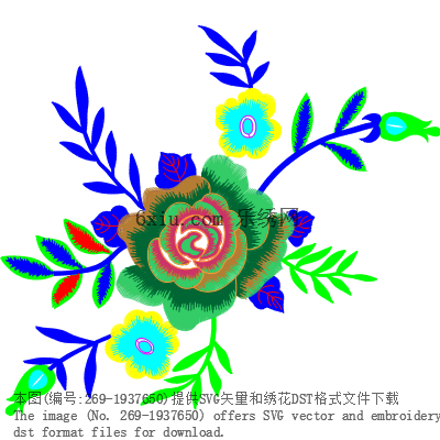 svg矢量绣花图下载