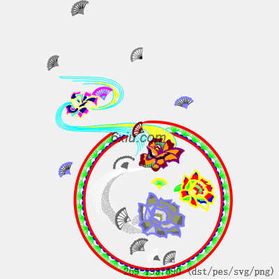 svg矢量绣花图下载