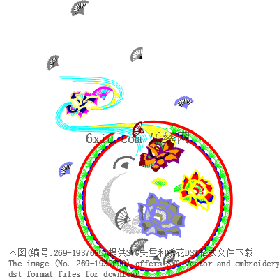 svg矢量绣花图下载