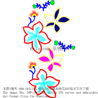 svg矢量绣花图下载