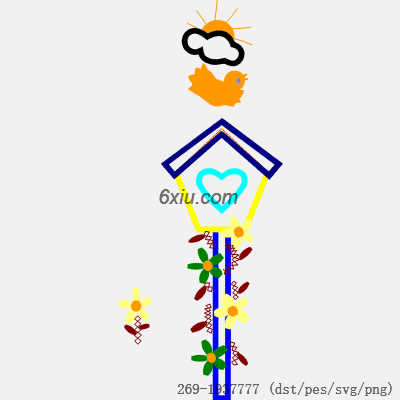 svg矢量绣花图下载