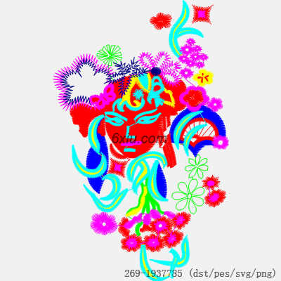 svg矢量绣花图下载
