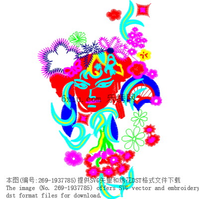 svg矢量绣花图下载