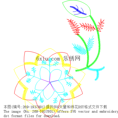 svg矢量绣花图下载