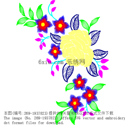 svg矢量绣花图下载