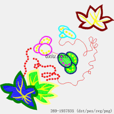 svg矢量绣花图下载