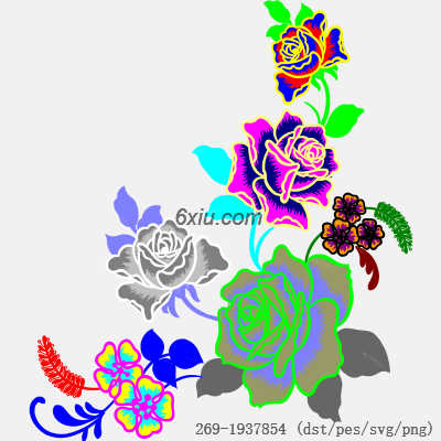 svg矢量绣花图下载
