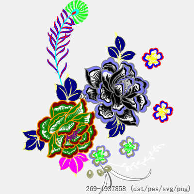 svg矢量绣花图下载