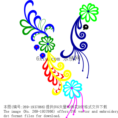 svg矢量绣花图下载