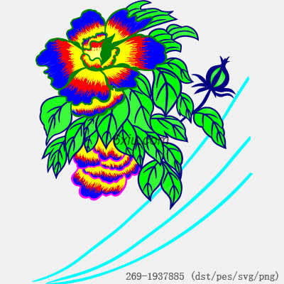svg矢量绣花图下载