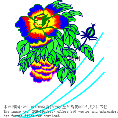 svg矢量绣花图下载