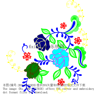 svg矢量绣花图下载