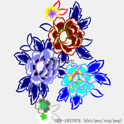 svg矢量绣花图下载