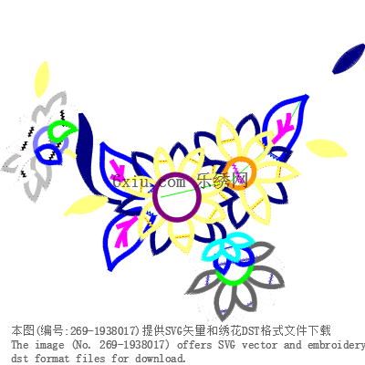 svg矢量绣花图下载