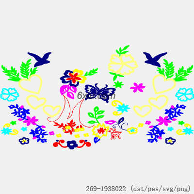 svg矢量绣花图下载