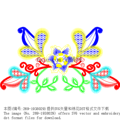 svg矢量绣花图下载