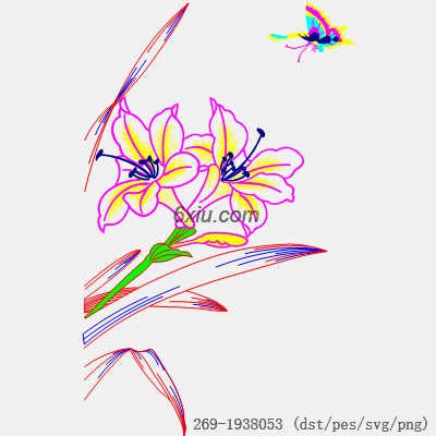 svg矢量绣花图下载