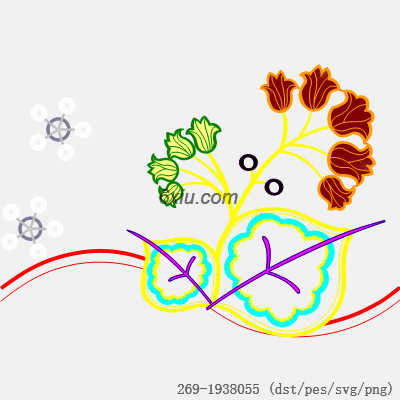 svg矢量绣花图下载