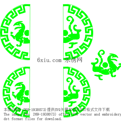 svg矢量绣花图下载