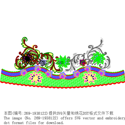 svg矢量绣花图下载