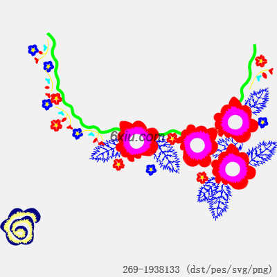 svg矢量绣花图下载