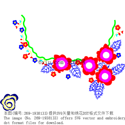 svg矢量绣花图下载