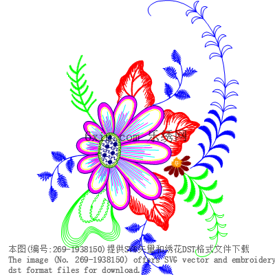 svg矢量绣花图下载