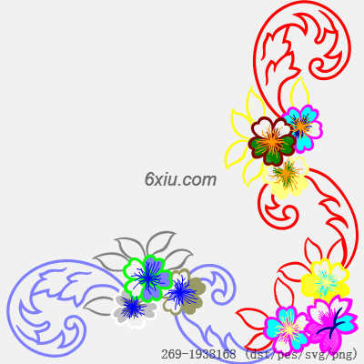 svg矢量绣花图下载