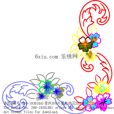 svg矢量绣花图下载