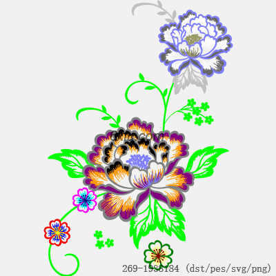 svg矢量绣花图下载