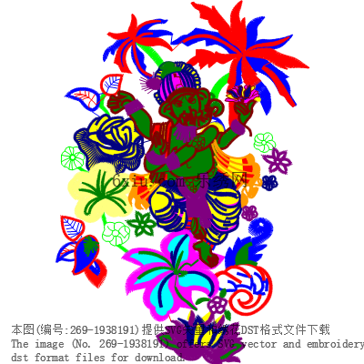svg矢量绣花图下载