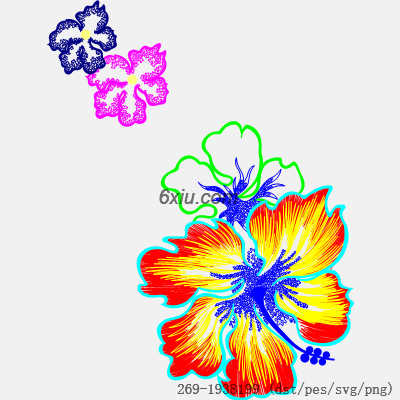 svg矢量绣花图下载