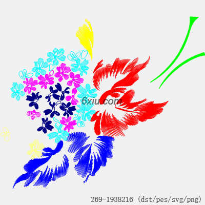 svg矢量绣花图下载