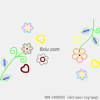 svg矢量绣花图下载
