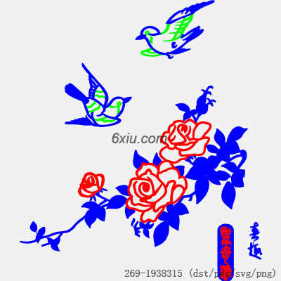svg矢量绣花图下载