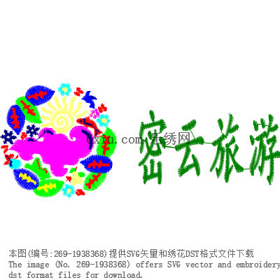 svg矢量绣花图下载
